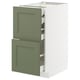 METOD / MAXIMERA Base cb 2 frnts/2 low/1 md/1 hi drw, white/Axstad grey-green, 40x60 cm