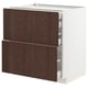 METOD / MAXIMERA Base cb 2 frnts/2 low/1 md/1 hi drw, white/Sinarp brown, 80x60 cm