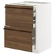 METOD / MAXIMERA Base cb 2 frnts/2 low/1 md/1 hi drw, white/Stensta dark brown ash veneer, 60x60 cm