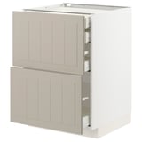 METOD / MAXIMERA Base cb 2 frnts/2 low/1 md/1 hi drw, white/Stensund beige, 60x60 cm