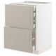 METOD / MAXIMERA Base cb 2 frnts/2 low/1 md/1 hi drw, white/Stensund beige, 60x60 cm