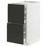 METOD / MAXIMERA Base cb 2 frnts/2 low/1 md/1 hi drw, white/Upplöv matt anthracite, 40x60 cm