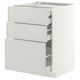 METOD / MAXIMERA Base cb 3 frnts/2 low/1 md/1 hi drw, white/Aspudden light grey, 60x60 cm