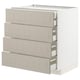 METOD / MAXIMERA Base cb 4 frnts/2 low/3 md drwrs, white/Stensund beige, 80x60 cm