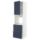 METOD / MAXIMERA Hi cab f ov w dr/2 frnts/2 hi drwrs, white Axstad/matt blue, 60x60x220 cm