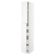 METOD / MAXIMERA Hi cab w 2 doors/4 drawers, white/Axstad matt white, 40x60x240 cm