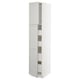 METOD / MAXIMERA Hi cab w 2 doors/4 drawers, white/Lerhyttan light grey, 40x60x200 cm