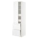 METOD / MAXIMERA Hi cab w shlvs/4 drawers/dr/2 frnts, white/Axstad matt white, 60x60x220 cm