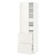 METOD / MAXIMERA Hi cab w shlvs/4 drawers/dr/2 frnts, white/Veddinge white, 60x60x200 cm