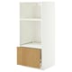 METOD / MAXIMERA High cabinet f built-in appliances, white/Sinarp oak veneer, 60x60x140 cm