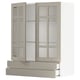 Option: METOD / MAXIMERA Wall cab w 2 glass doors/2 drawers, white/Stensund beige, 80x100 cm