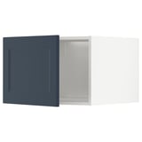 METOD Top cabinet for fridge/freezer, white Axstad/matt blue, 60x40 cm