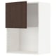 METOD Wall cabinet for microwave oven, white/Sinarp brown, 60x80 cm