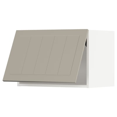 METOD Wall cabinet horizontal, white/Stensund beige, 60x40 cm