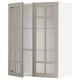 METOD Wall cabinet w shelves/2 glass drs, white/Stensund beige, 80x100 cm