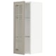 METOD Wall cabinet w shelves/glass door, white/Stensund beige, 30x80 cm