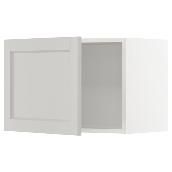 METOD Wall cabinet, white/Lerhyttan light grey, 60x40 cm