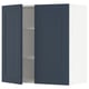 METOD Wall cabinet with shelves/2 doors, white Axstad/matt blue, 80x80 cm