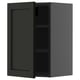 METOD Wall cabinet with shelves, black-grey/Lerhyttan black stained, 40x60 cm