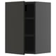 METOD Wall cabinet with shelves, black-grey/Nickebo matt anthracite, 40x60 cm