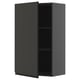 METOD Wall cabinet with shelves, black-grey/Upplöv matt anthracite, 60x100 cm