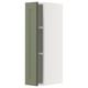 METOD Wall cabinet with shelves, white/Axstad grey-green, 20x80 cm