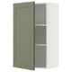 METOD Wall cabinet with shelves, white/Axstad grey-green, 60x100 cm
