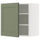 METOD Wall cabinet with shelves, white/Axstad grey-green, 60x60 cm