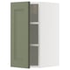 METOD Wall cabinet with shelves, white/Axstad grey-green, 30x60 cm