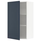 METOD Wall cabinet with shelves, white Axstad/matt blue, 60x100 cm