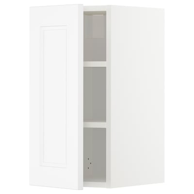 METOD Wall cabinet with shelves, white/Axstad matt white, 30x60 cm