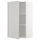 METOD Wall cabinet with shelves, white/Lerhyttan light grey, 60x100 cm
