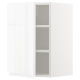 METOD Wall cabinet with shelves, white/Voxtorp high-gloss/white, 40x60 cm