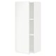 METOD Wall cabinet with shelves, white/Voxtorp matt white, 40x100 cm