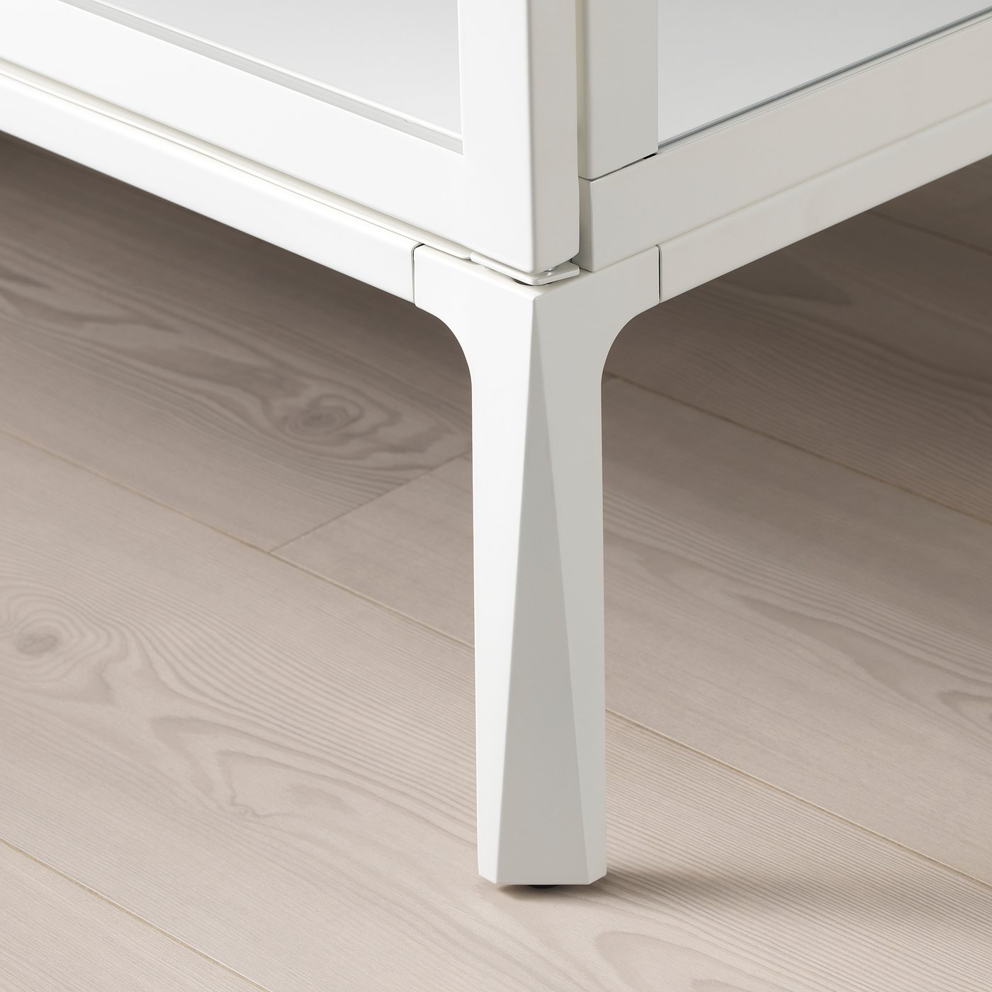 MILSBO glass-door cabinet, white, 73x175 cm - IKEA Norway