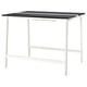 Option: MITTZON Conference table, black stained ash veneer/white, 140x108x105 cm