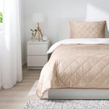 MJUKPLISTER Cushion cover, beige, 70x100 cm