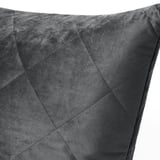 MJUKPLISTER Cushion cover, dark grey, 70x100 cm
