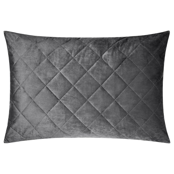 MJUKPLISTER Cushion cover, dark grey, 70x100 cm