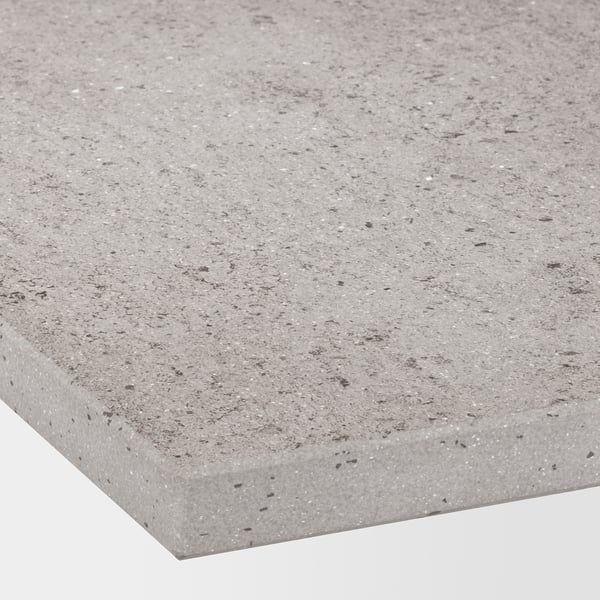 MÖCKLARP Custom made worktop, matt concrete effect/high pressure porcelain, 1 m²x2.0 cm