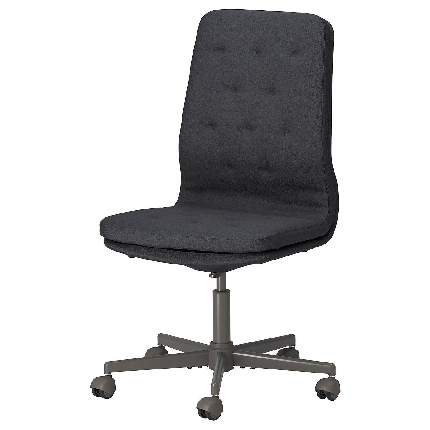 MULLFJÄLLET conference chair with castors, Naggen dark grey - IKEA