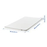 NÄSTABERG Mattress pad, white, 80x200 cm