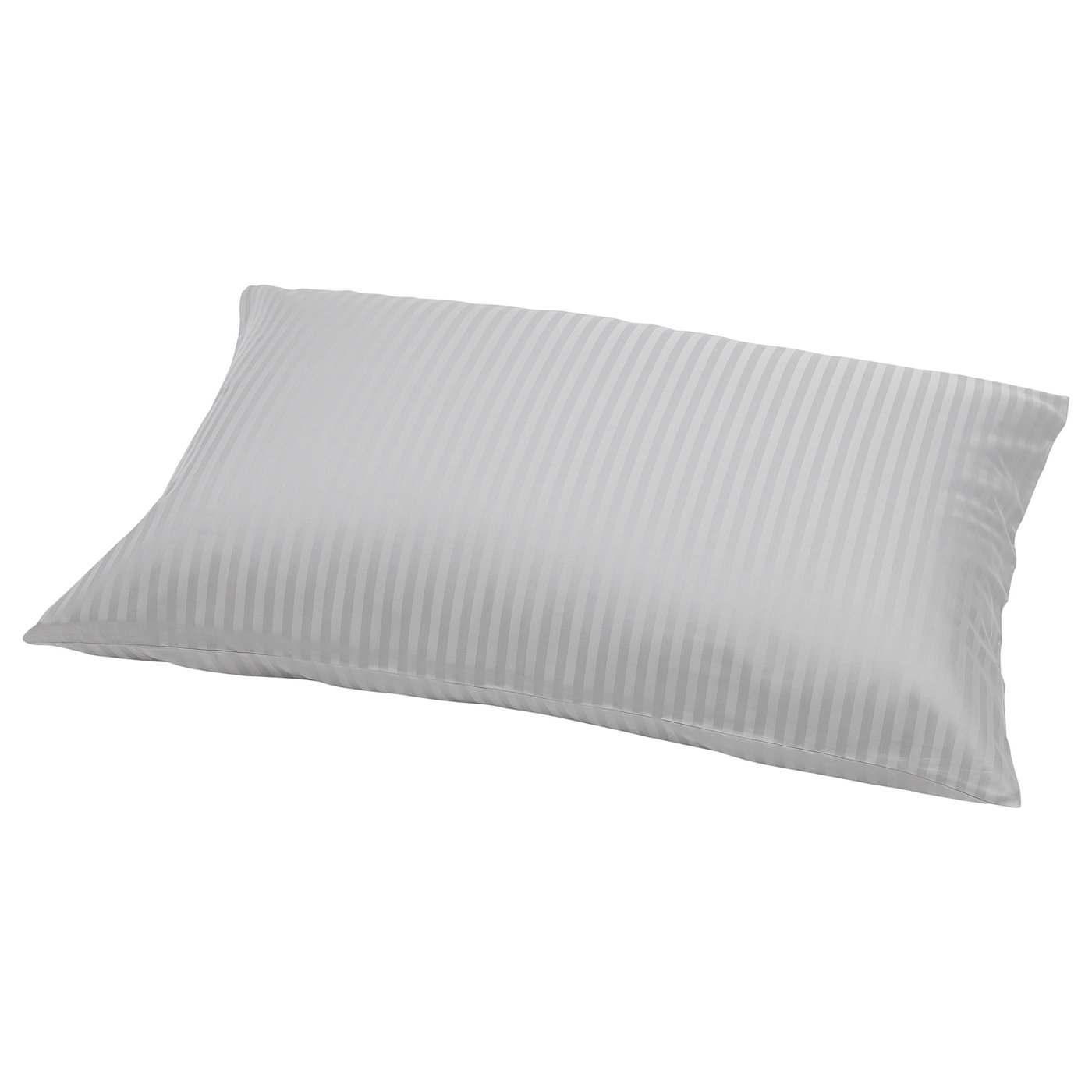 A grey NATTJASMIN pillowcase, rectangular, with a silky smooth sateen-weave design, made of cotton and lyocell.