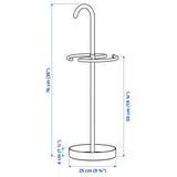 NIPÅSEN Umbrella stand, black, 76 cm