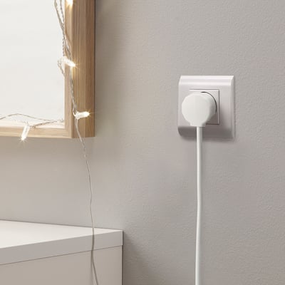NYTTIG Plug, earthed, white