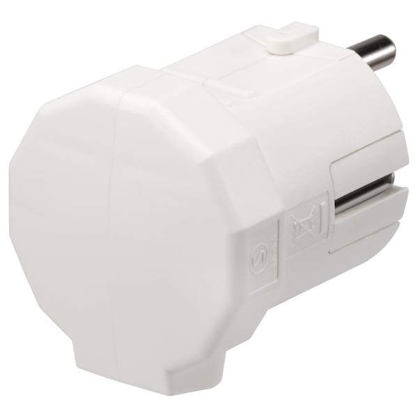 NYTTIG Plug, earthed, white