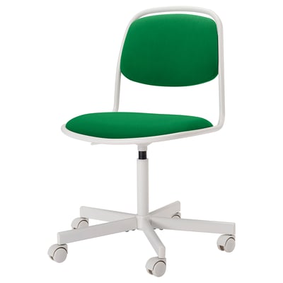 ÖRFJÄLL Swivel chair, white/Vissle green
