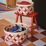 OMMJÄNGE Basket, set of 2, orange/pink