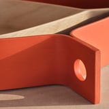 OMMJÄNGE Tray, set of 2, orange/birch veneer