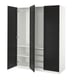 PAX / FLISBERGET Wardrobe combination, white/anthracite, 150x60x201 cm